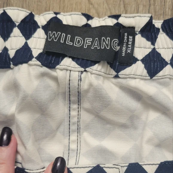 Wildfang Navy And White Checkerboard Mini Skirt XL - Picture 4 of 5